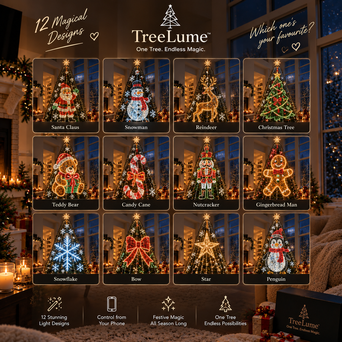 TreeLume™ — Smart Animated Christmas Tree Lights