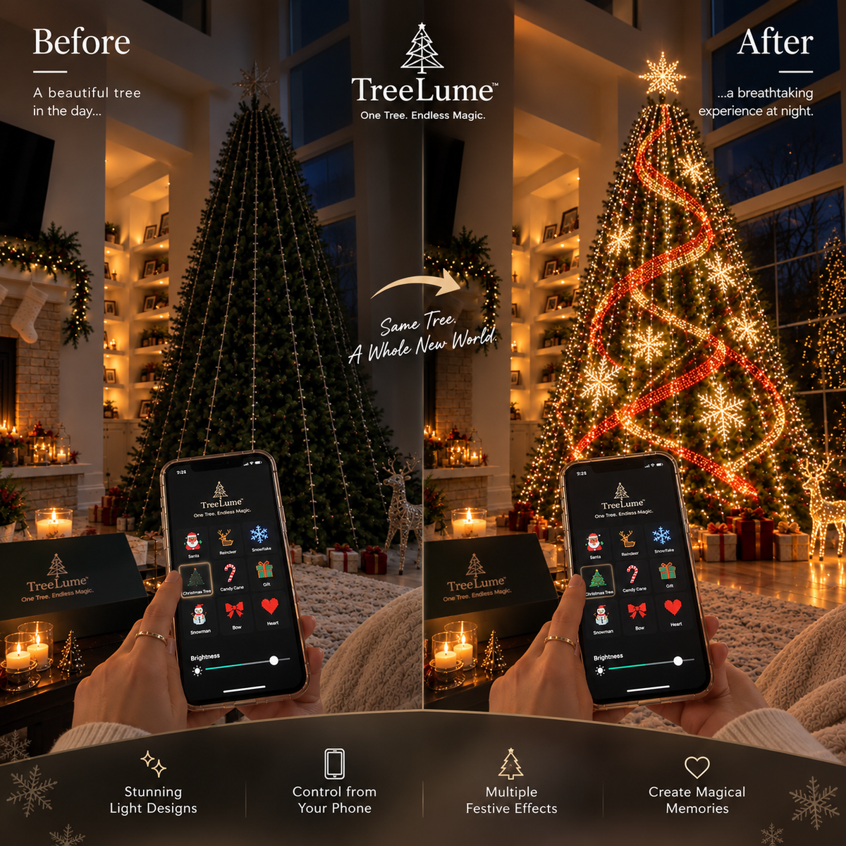 TreeLume™ — Smart Animated Christmas Tree Lights